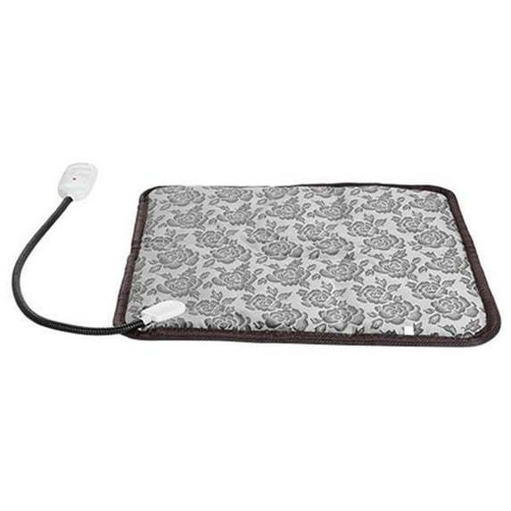 Fresh Fab Finds FFF-GPCT1487 Dog & Cat Electric Heating Mat Waterproof Adjustable Warming Blanket with Chew Resistant Steel Cord Case, Gray