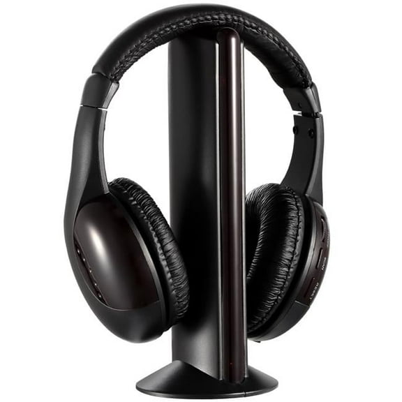 Fresh Fab Finds FFF-GPCT1587 Wireless RF Headphones with Mic, Over-Ear Headsets, 98.4ft Range, Y-shaped Cable, for TV Radio CD