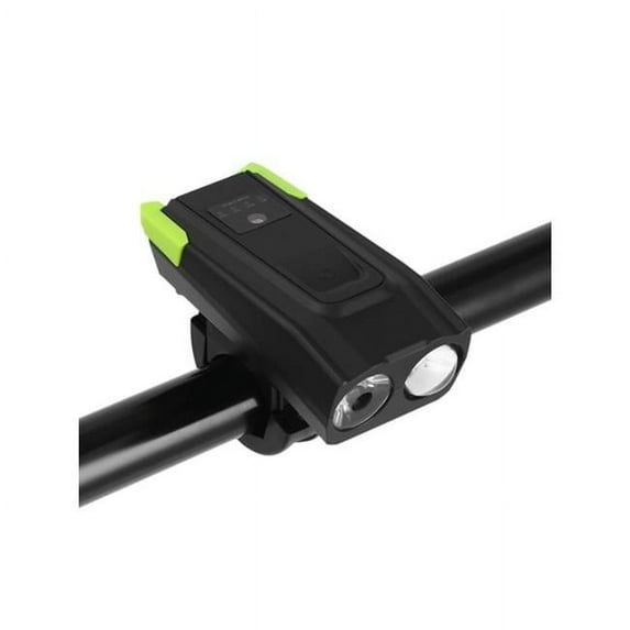 Fresh Fab Finds FFF-GPCT2006 20000 Lumens Bike Front Lights Set Bicycle Headlights with 120dB Loud Horn IPX5 Water-Resistant 4000mAh USB Rechargeable for Night Riding, Black - Unisex