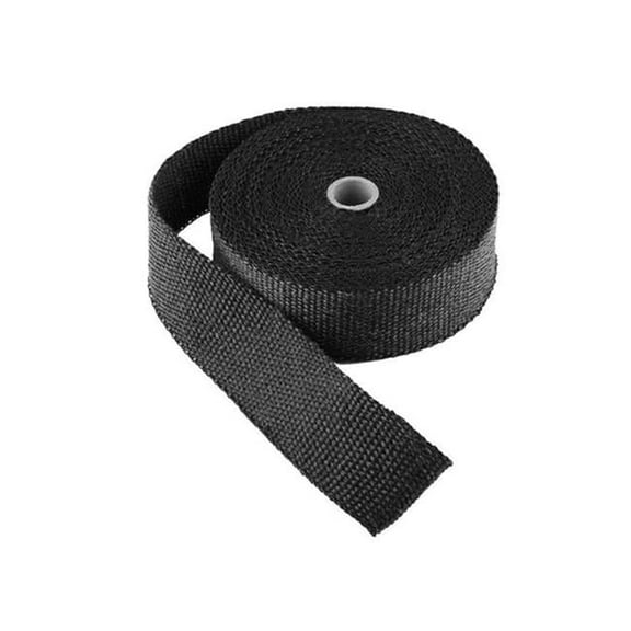 Fresh Fab Finds FFF-GPCT2134 2 in. & 50 ft. Exhaust Fiberglass Manifold Header Pipe Heat Wrap with 12 x Locking Ties, Black