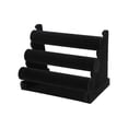 thumbnail image 1 of Fresh Fab Finds FFF-GPCT2145 3-Tier Velvet Jewelry Stand Removable Bracelet Holder Watch Jewelry Bangle Display Rack, Black - Unisex, 1 of 1
