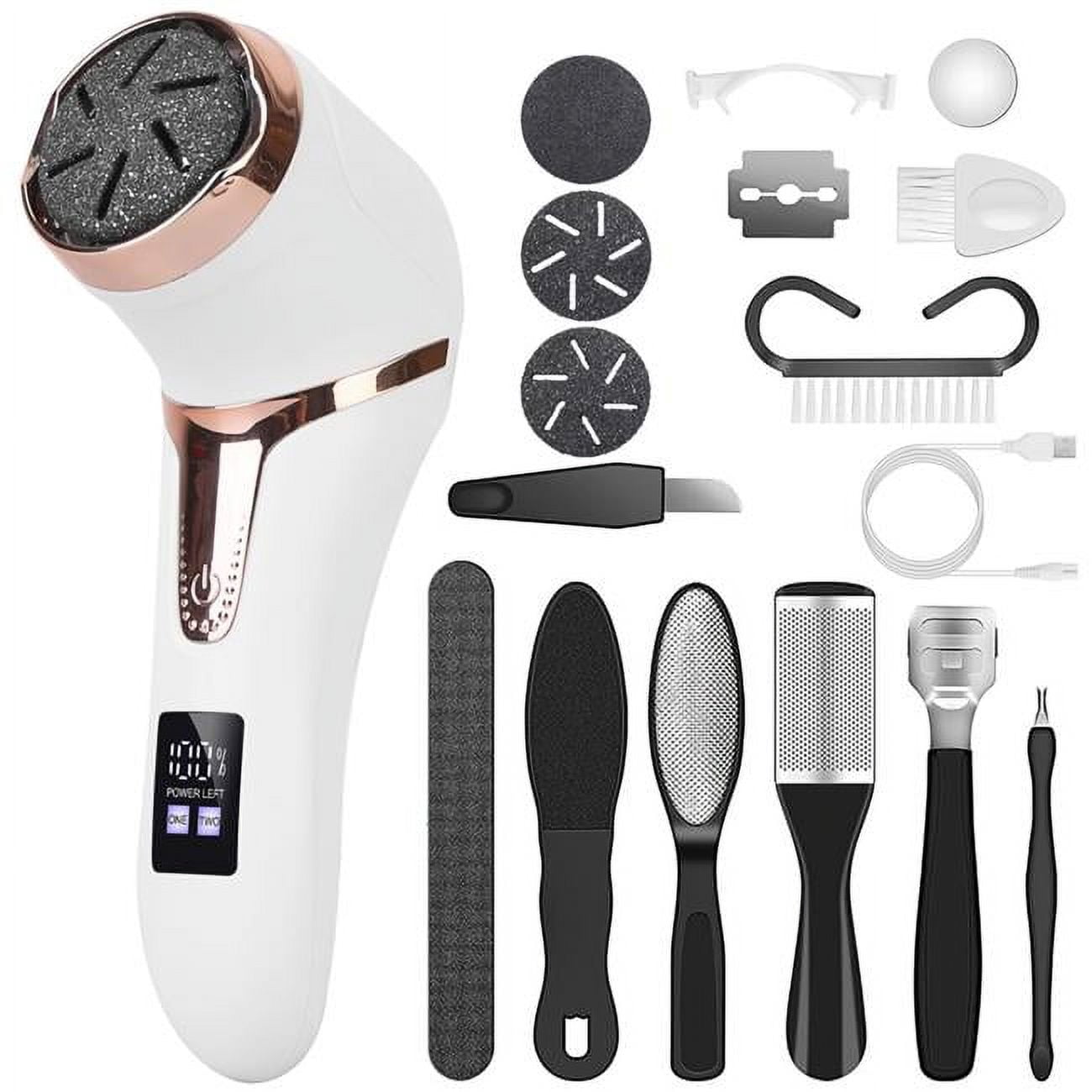 Fresh Fab Finds FFF-GPCT3697 17Pc Electric Foot Callus Remover w ...
