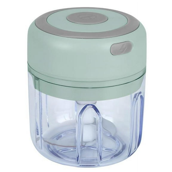 Fresh Fab Finds FFF-Green-GPCT3091 Cordless Mini Electric Garlic Chopper - Rechargeable, 8.45OZ - Ideal for Food, Chili, Nuts, Onions, and More