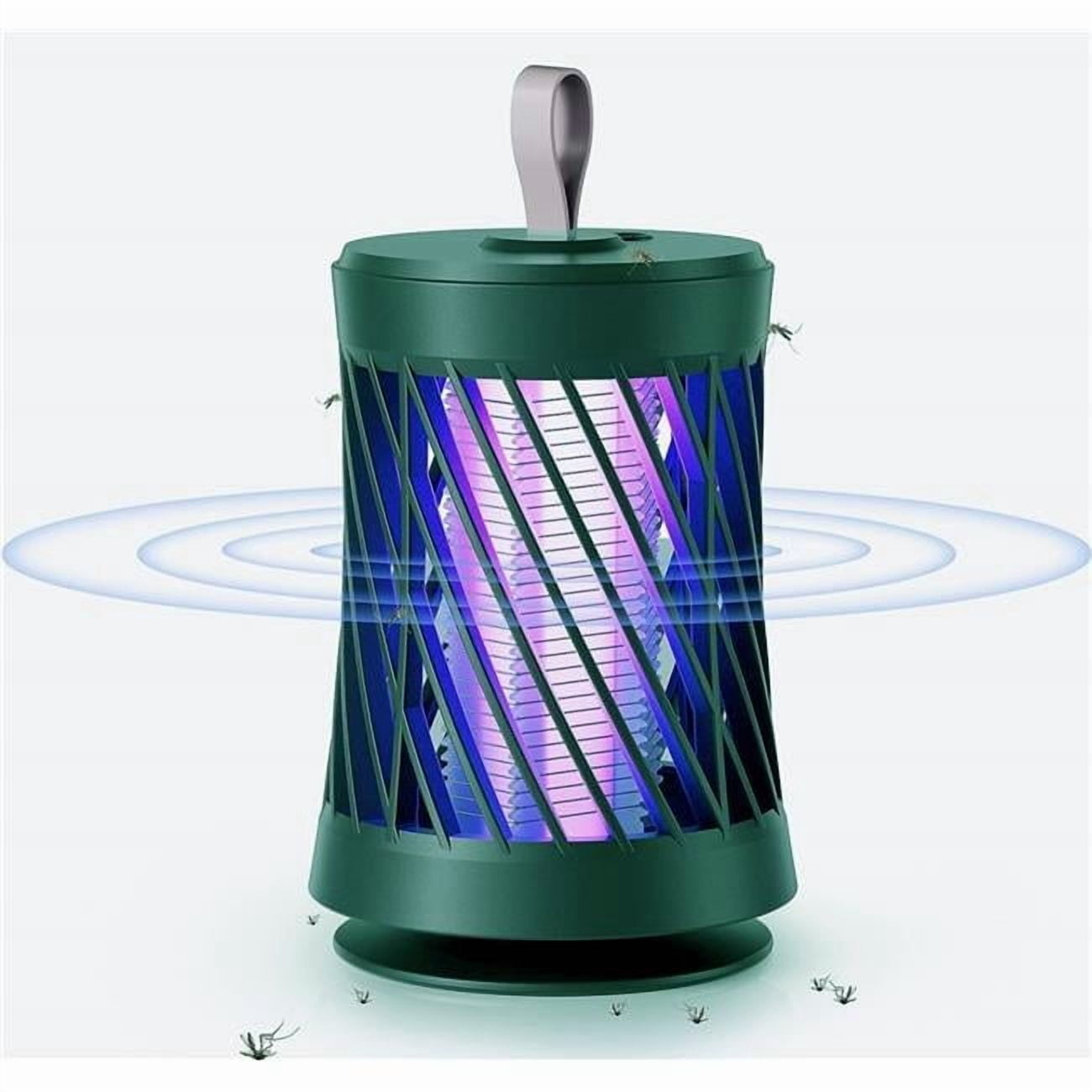 Fresh Fab Finds FFF-Green-GPCT4420 Rechargeable Mosquito Killer Lamp Bug Zapper with Night Light Max 10594 cu. ft. Range UV Light for Indoor & Outdoor, Green
