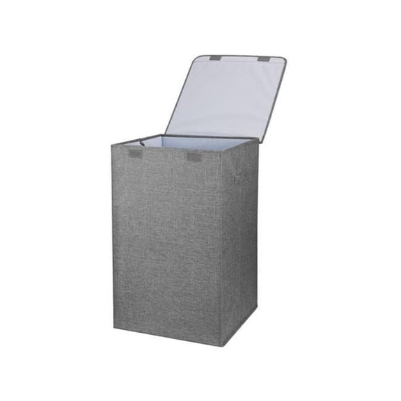 Fresh Fab Finds FFF-Grey-GPCT2066 Foldable Laundry Hampers Washing Clothes Laundry Basket with Lid Handles Storage Organizer, Gray