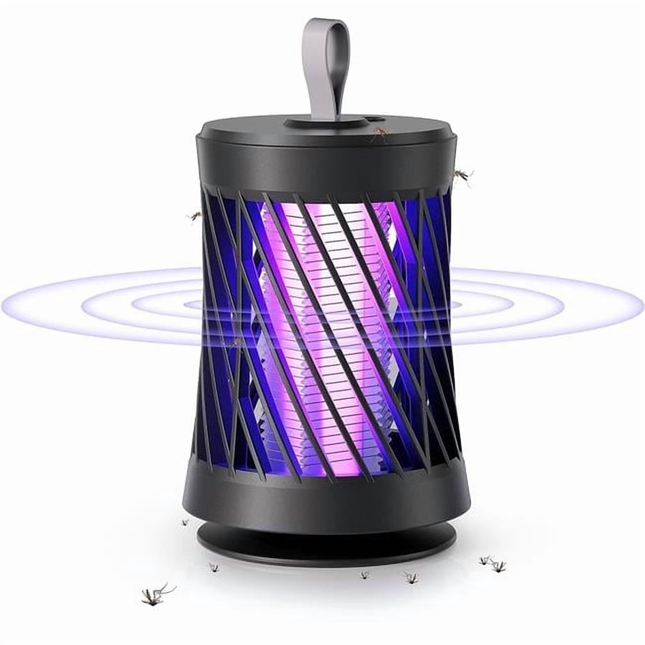 Fresh Fab Finds FFF-Grey-GPCT4420 Rechargeable Mosquito Killer Lamp Bug Zapper with Night Light Max 10594 cu. ft. Range UV Light for Indoor & Outdoor, Gray