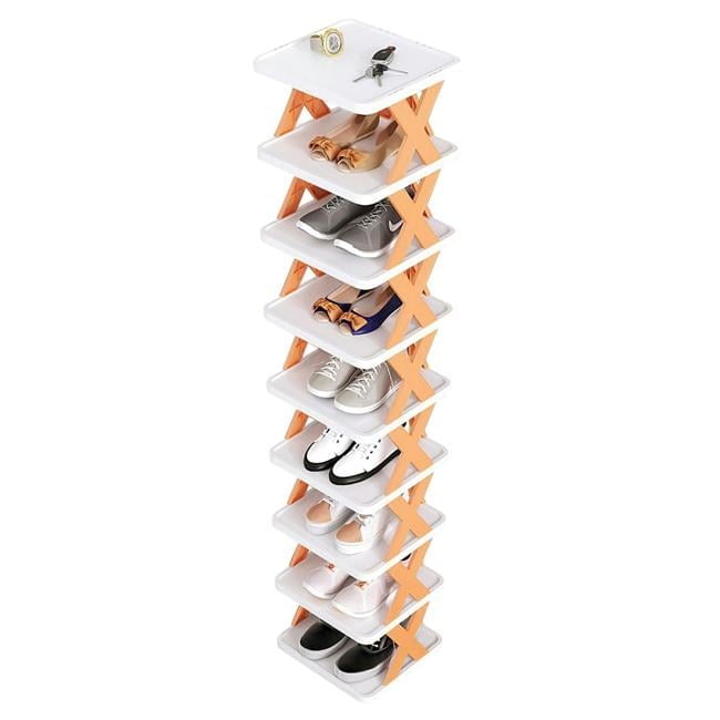 Fresh Fab Finds FFF-Orange-GPCT4184 9Tier Narrow Entryway Shoe Rack ...