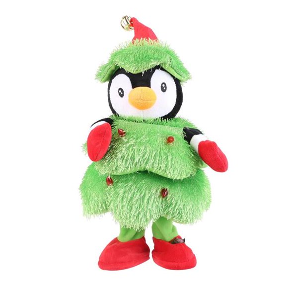 Fresh Fab Finds FFF-Penguin-GPCT3731 Electric Dancing Singing Plush Toy, Twisting Penguin Toy Talking Interactive Mimicking Funny Songs Wiggly Dance Kid Christmas Gift - Multi Color - One Size
