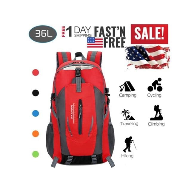 Fresh Fab Finds FFF-Red-GPCT1377 36 Liter Outdoor Backpack with ...