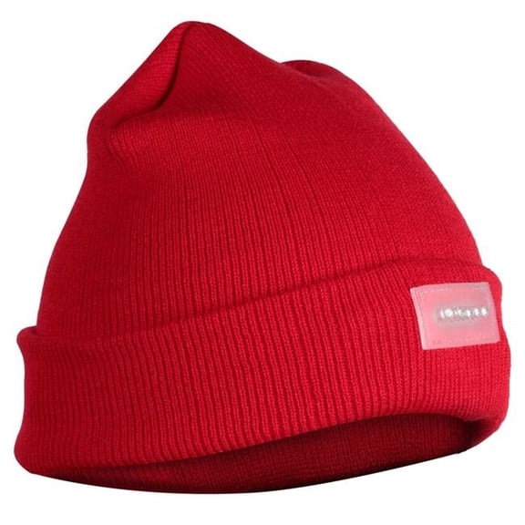 Fresh Fab Finds FFF-Red-GPCT800 Unisex 5 LED Knitted Beanie Winter Warm Hat Camping Jogging Running Cap Headlamp, Red