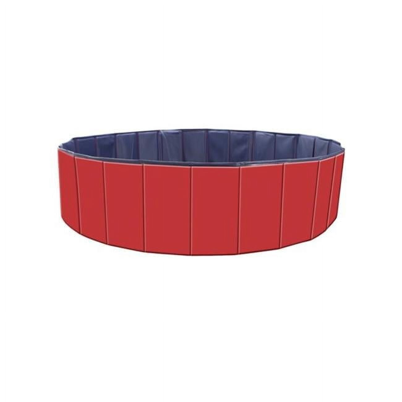 Fresh Fab Finds FFF-Red-GPCT952 Foldable Pet Swimming Pool PVC Kiddie Baby Dog Swim Pool Bathing Tub Playmat Kids Pools, Red