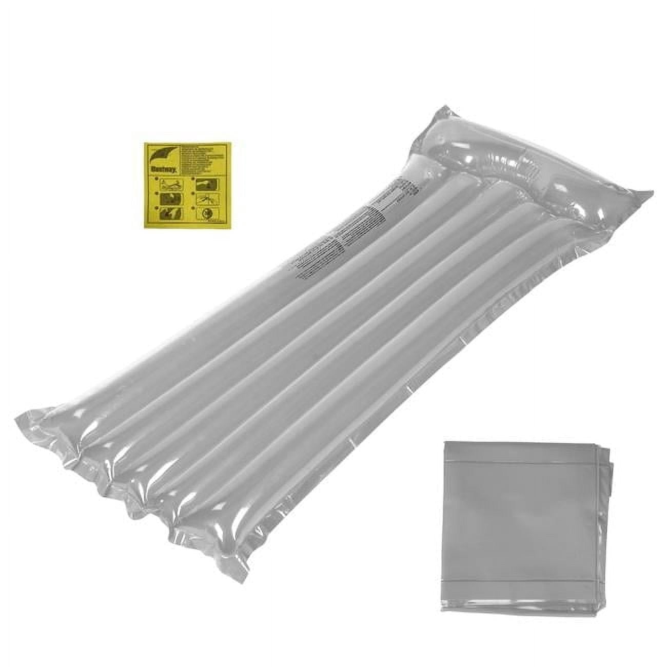 Selvory Inflatuble Raft Fresh Fab Finds FFF-SilverGrey-GPCT2746 Inflatable Pool Float Raft ...