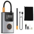thumbnail image 1 of Fresh Fab Finds  Portable Mini Tire Inflator with Digital Display LED Light SOS Light Emergency Power Bank 150 PSI Tire Pump & Inflatable Nozzle Needle Fuse Air Compressor, Black - Unisex, 1 of 1