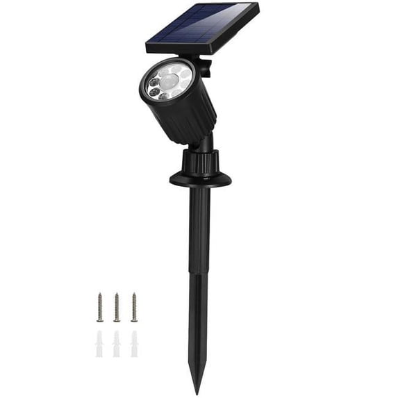 Fresh Fab Finds Solar Lights Outdoor Solar Powered LED Spotlights Motion Sensor IP65 Waterproof Security Lights Solar Wall Lights, Black