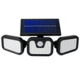 thumbnail image 1 of Solar Wall Lamp 74 LEDs 3 Adjustable Head Motion Sensor Flood Light IP65 Waterproof Security Light Outdoor 270° Wide Angle Light For Garage Front Door - Black, 1 of 1