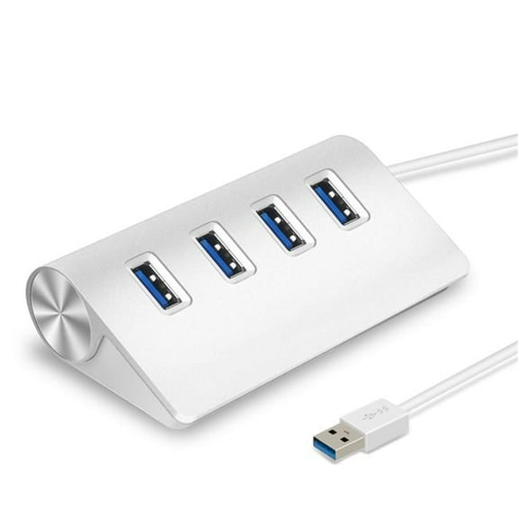 Fresh Fab Finds FFF-GPCT1387 USB3.0 Hub - 4 Ports, Aluminum, 5Gbps, File & Video Transfer, U Disk, Flash Drive, Mouse, Camera