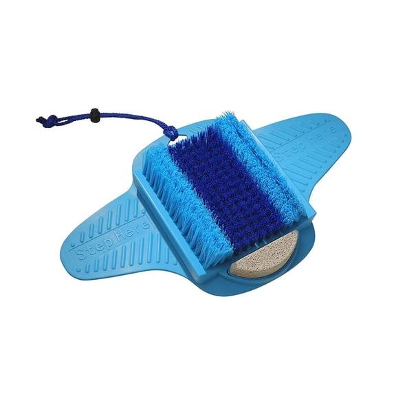 Fresh Feet- Foot Scrubber With Pumice Stone, Cleans, Smooths, Exfoliates & Massages your Feet Without Bending in the Shower or Bathtub
