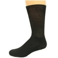 thumbnail image 1 of Fresh Feet Semi Medical Mens Crew Socks, 3 Pair, Black, Big & Tall, Men's 13-16 Shoe, 1 of 1
