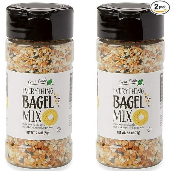 Fresh Finds - Everything Bagel Mix Seasoning, 2.5 Oz. (2 Bottles)