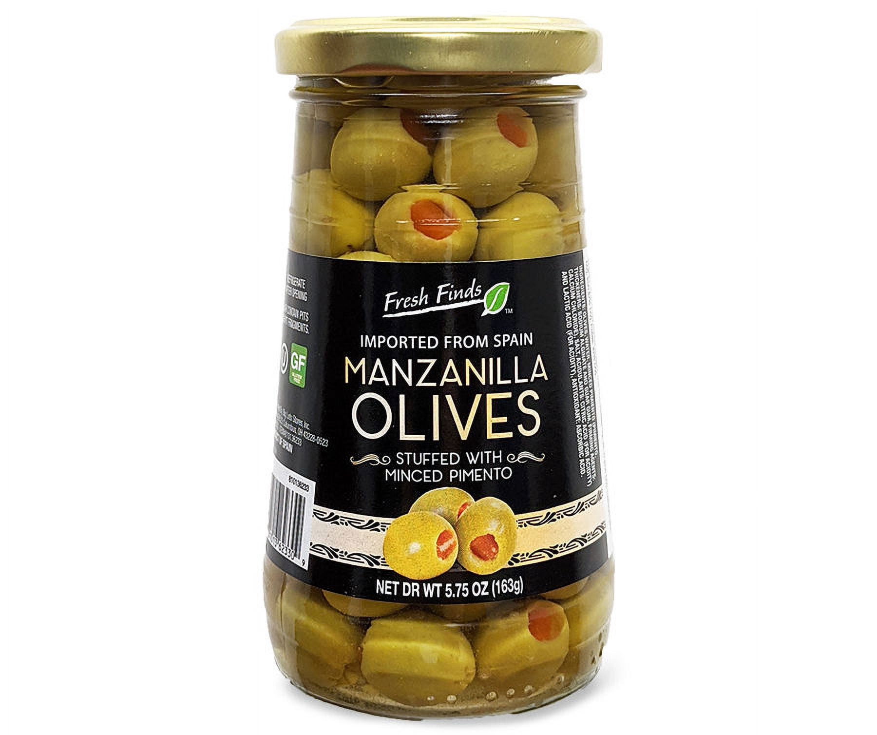 Fresh Finds Manzanilla Stuffed Olives with Pimento, 5.75 Oz.