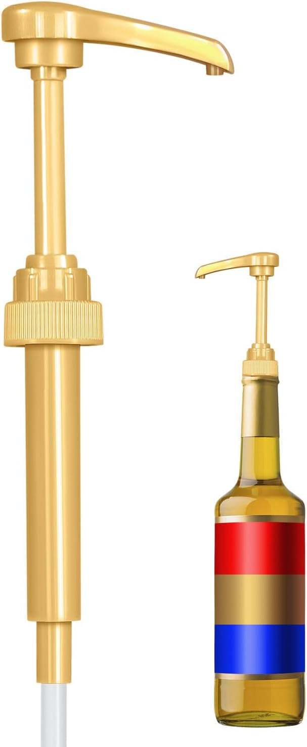 Fresh Finest Coffee Syrup Pump Dispenser for Most 25.4 Oz/750 ml Syrup Bottle Types