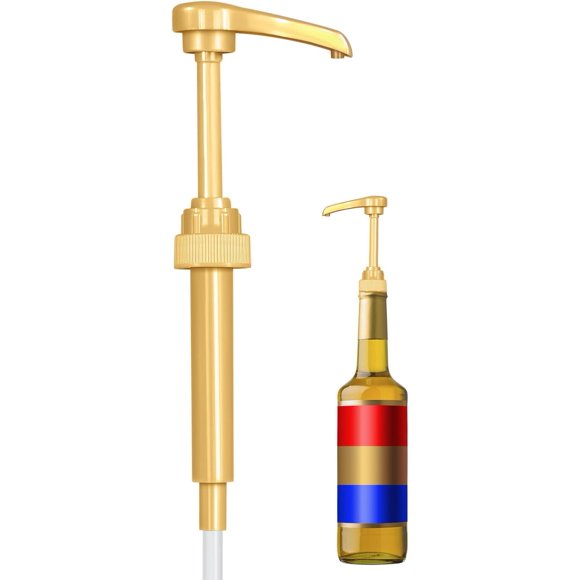Fresh Finest Coffee Syrup Pump Dispenser for Most 25.4 Oz/750 ml Syrup Bottle Types