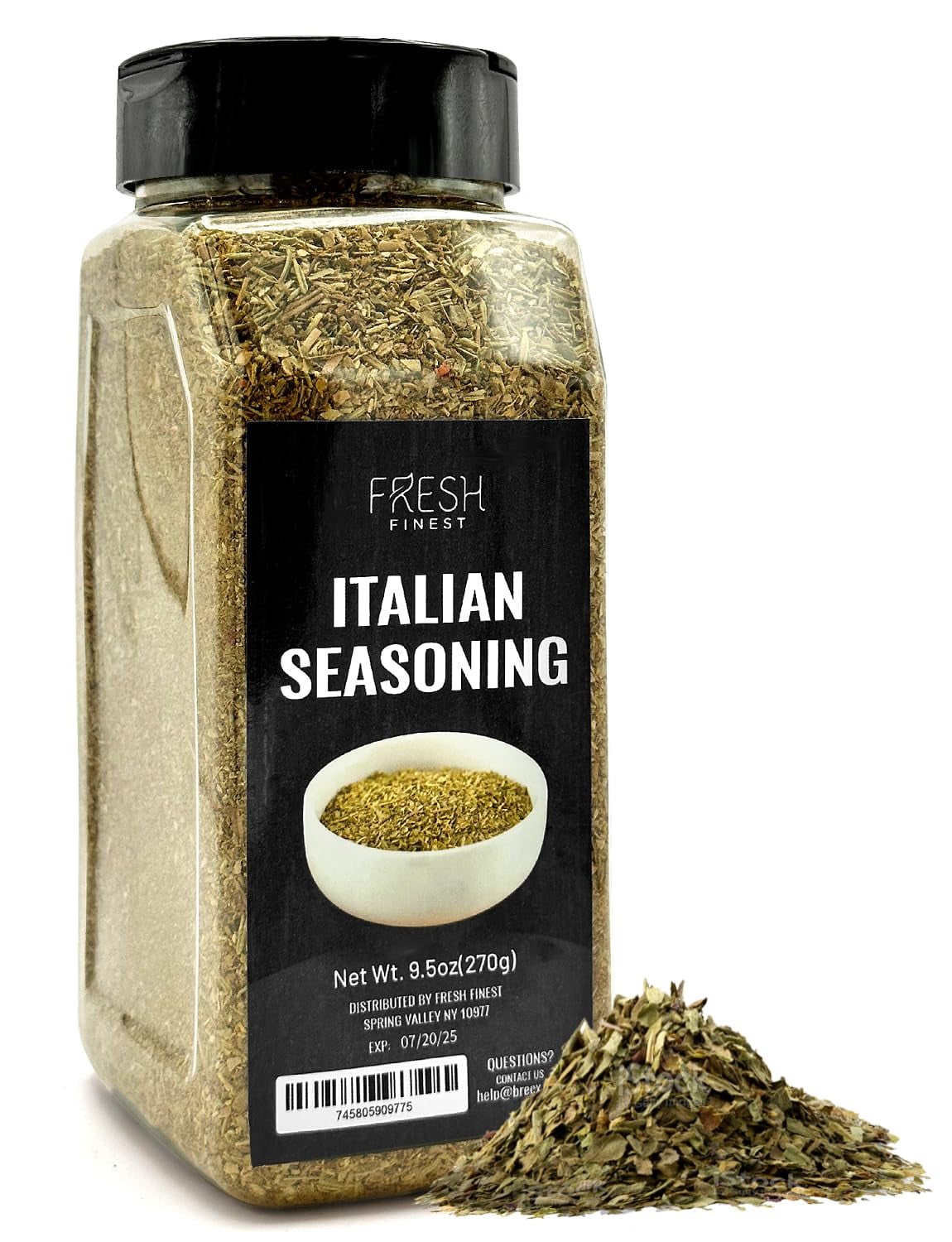 Fresh Finest Italian Seasoning 9.5oz - Authentic Mediterranean Blend, Perfect for Elevating Dishes, Securely Packaged C51