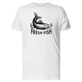 thumbnail image 1 of Fresh Fish Logo B&W T-Shirt Men -Image by Shutterstock, Male Medium, 1 of 2