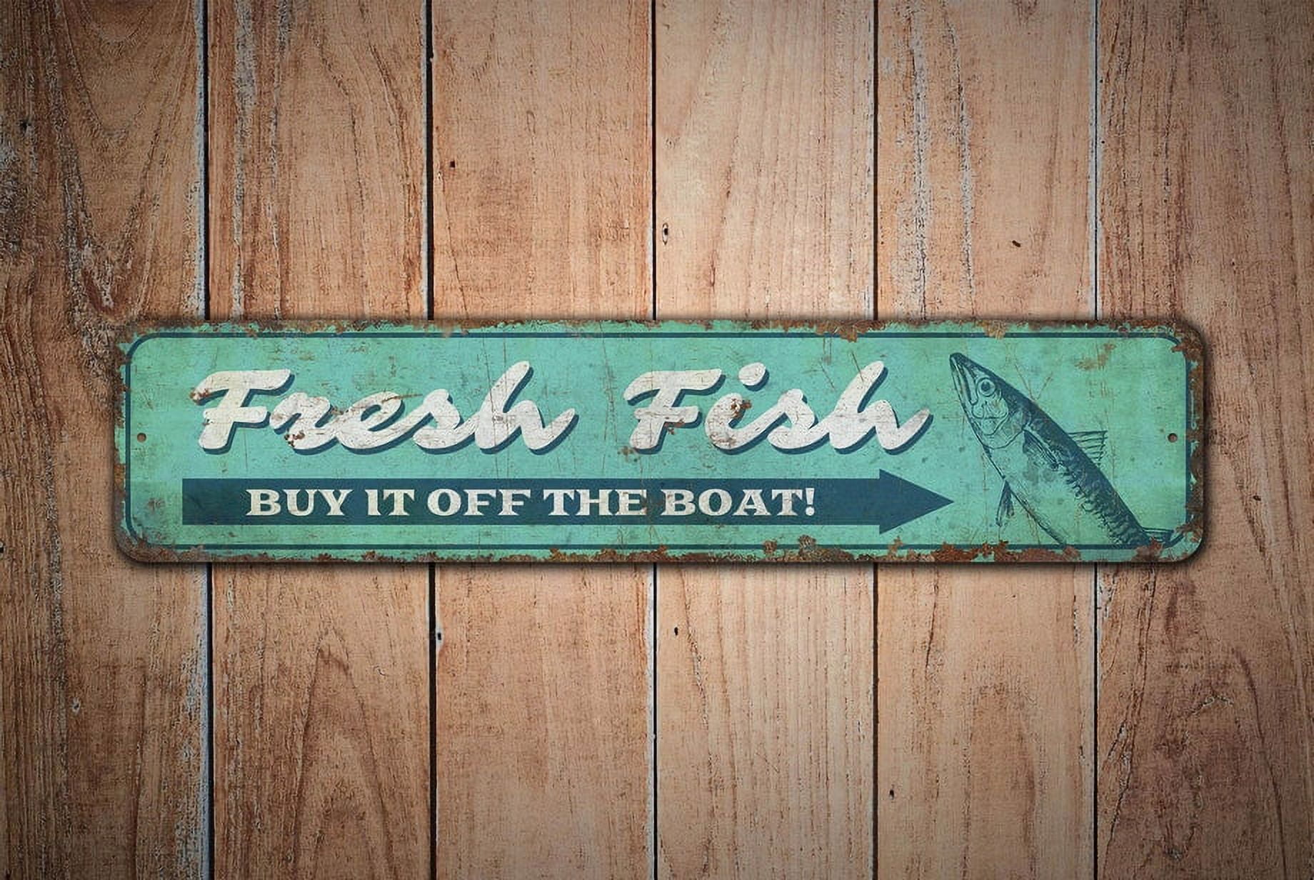 Fresh Fish Sign Fresh Fish Decor Fish Market Sign Fish Market Decor ...