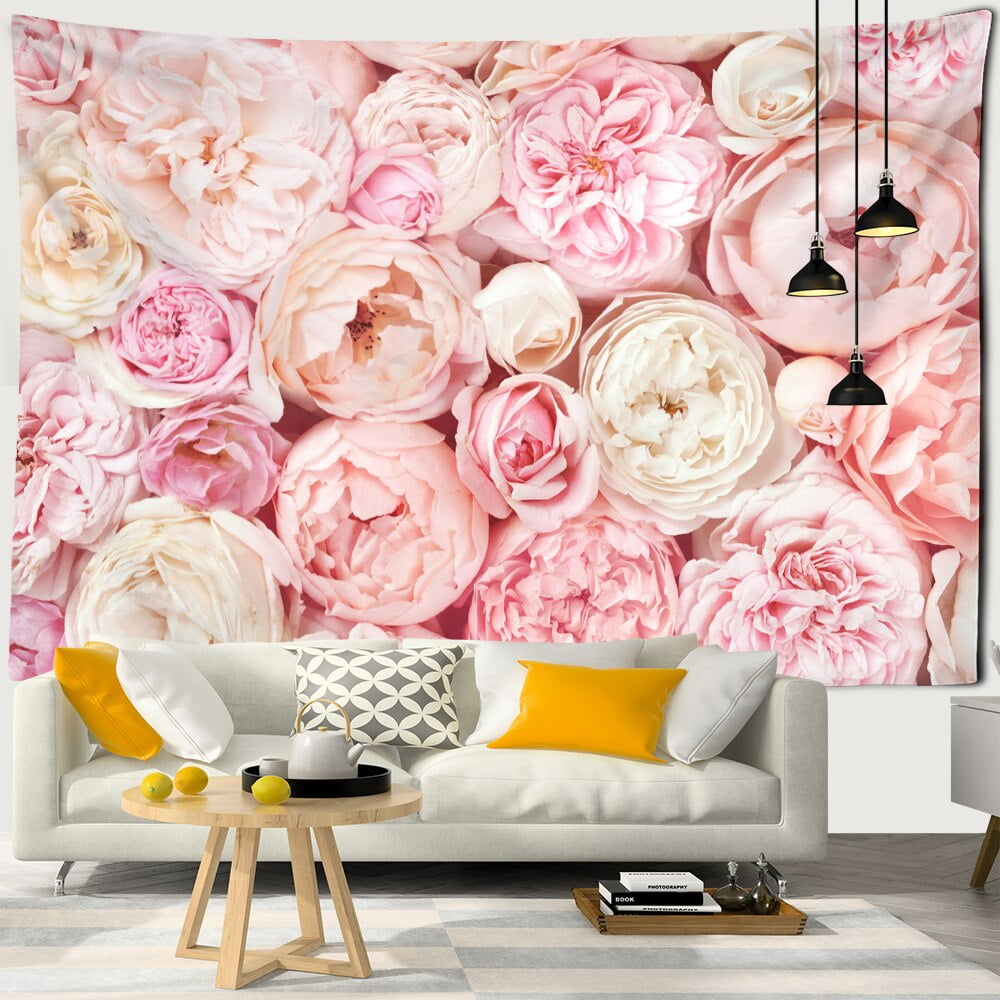 Fresh Flower On Stone Wall Tapestry Wall Hanging Large Size Wall Tapestry Cheap Hippie Boho Wall