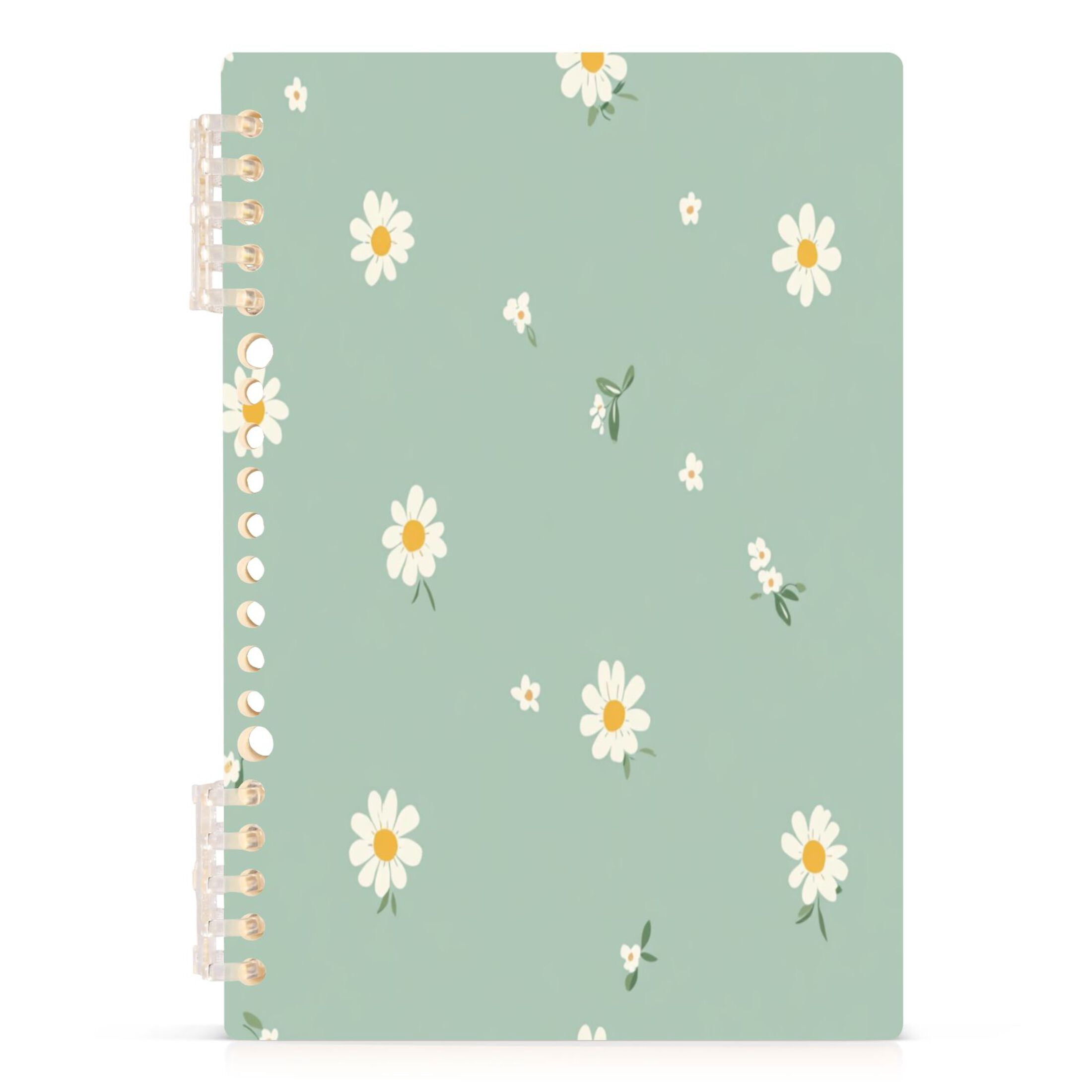 Fresh Flowers Design A5 8.3x5.7in PP Notebook, Adjustable Rings, 60 ...