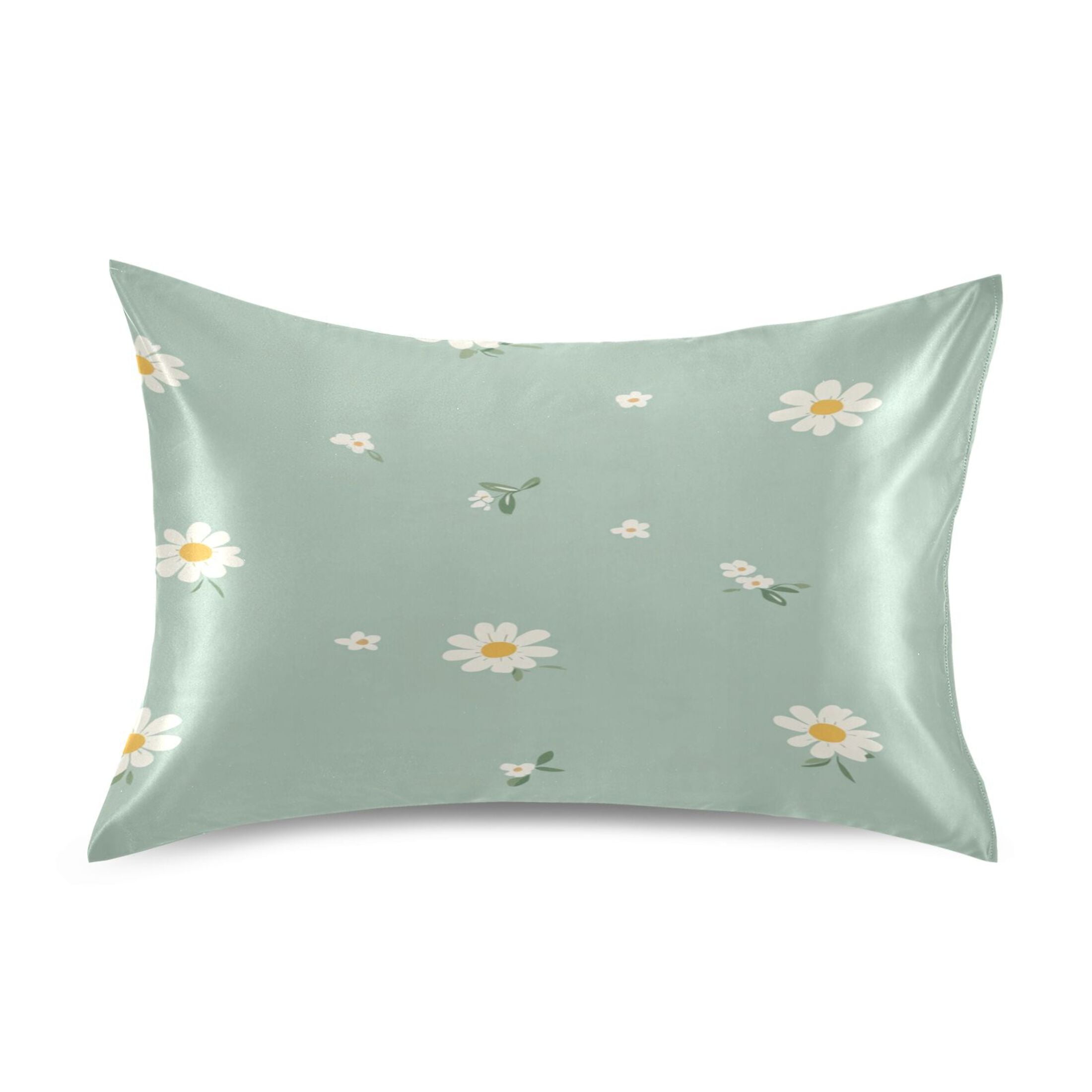 Fresh Flowers Design Satin Pillowcase 20''x40'' DoubleSided Print Soft