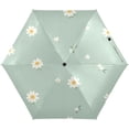 thumbnail image 1 of Fresh Flowers Design Umbrellas for Sun Auto Open Close UV50+ Waterproof 5-Fold Compact Fiberglass Frame, 1 of 6