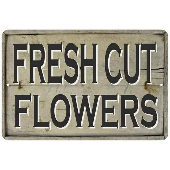 Fresh Flowers Vintage Look Chic 16 x 24 Matte Finish Metal 116240020013