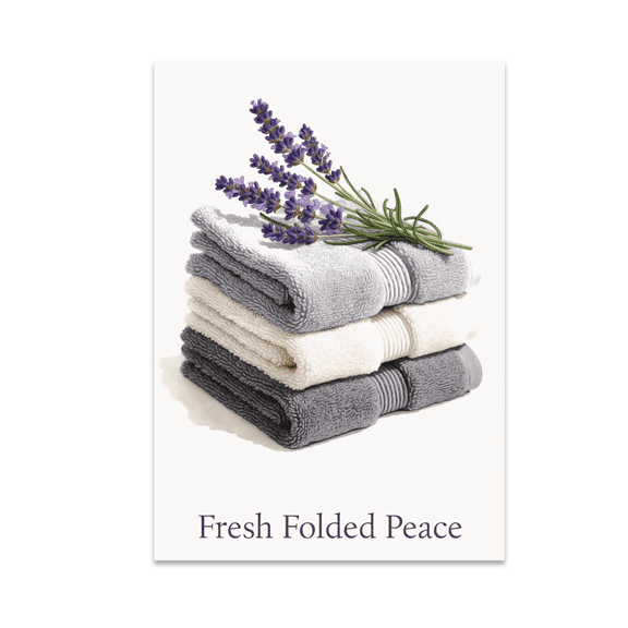 Fresh Folded Peace Laundry Room Art - Home Organizer - 13x19 Poster Print