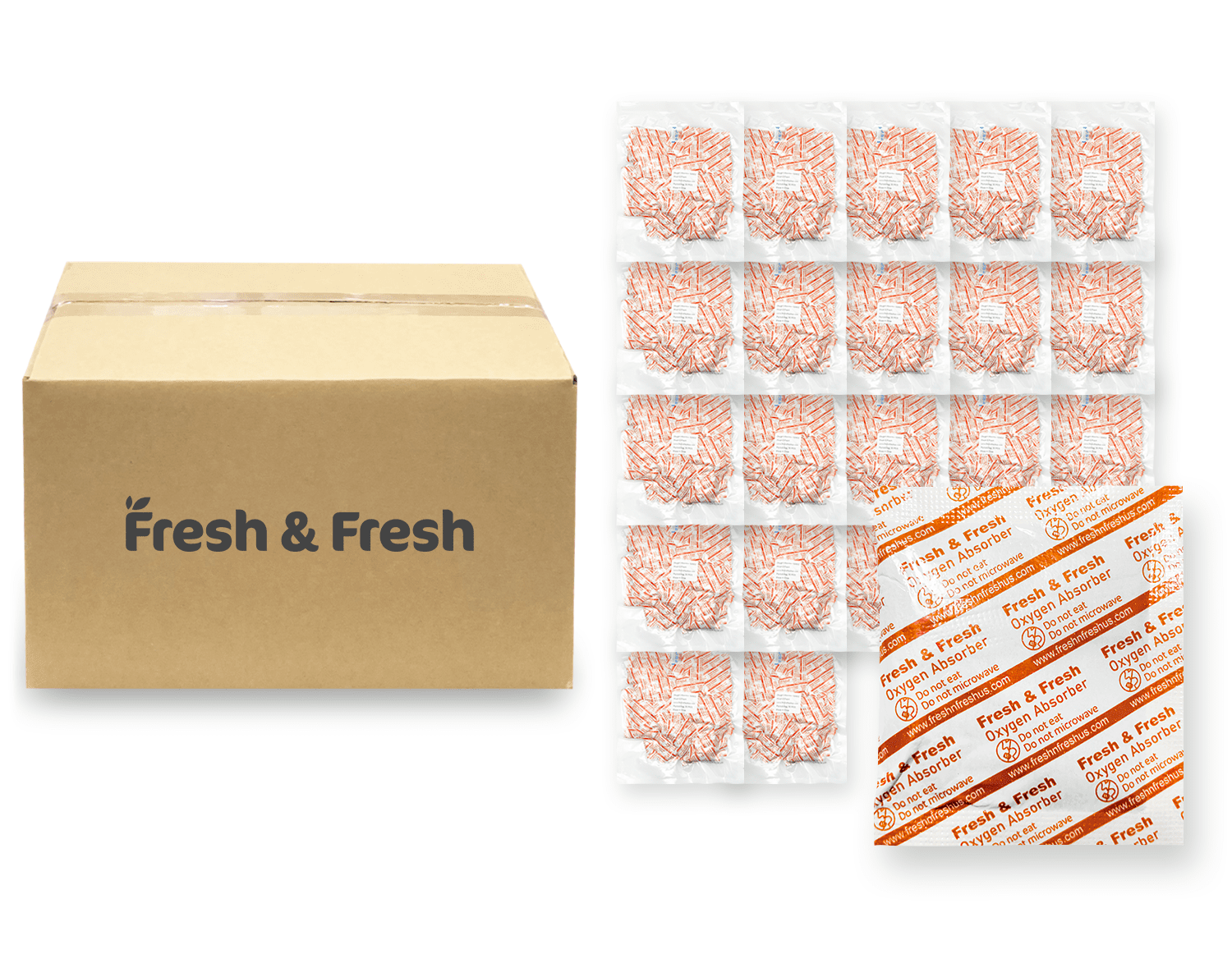 Fresh & Fresh [1000 Packs] 500 CC Premium Oxygen Absorbers(20 Bag of 50 Packets) - ISO 9001 Certified Facility Manufactured Quality Guaranteed