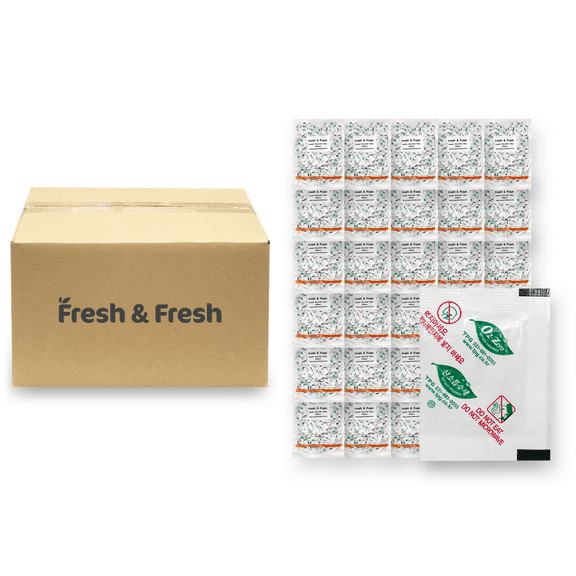 Fresh & Fresh [6000 Packs] 100 CC Premium Oxygen Absorbers(24 Bag of 250 Packets) - ISO 9001 Certified Facility Manufactured Quality Guaranteed