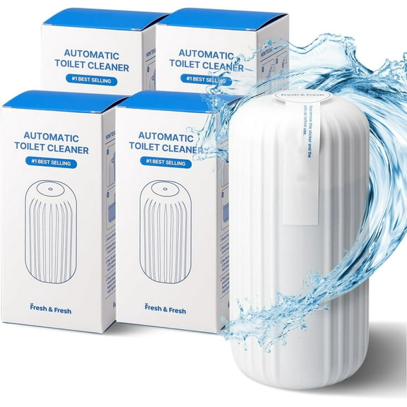 Fresh & Fresh Automatic Toilet Bowl Cleaners - 4 Bottles(UPTO 2500 FLUSHES/Bottle),Commercial and Residential Toilet Cleaner 3-4 MONTH Lasting Toilet Bowl Cleaner Bottle