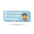 thumbnail image 1 of Fresh Fruit Cups Vinyl Decal 2 Pack of 24 Inch x 9 Inch Weatherproof Heavy-Duty Adhesive Backing | Healthy Treats, Convenient Packaging, Local Sales | Made in USA, 1 of 6