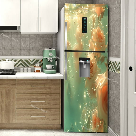 Fresh Fruit Full Door Cover Fridge Magnet Frosted Surface Material PVC Waterproof Self-adhesive Kitc