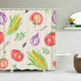 thumbnail image 1 of Fresh Fruit Pineapple Shower Curtain 3D Bath Screen Waterproof Fabric Bathroom Decor Large 240X180 With Hook Shower Curtains, 1 of 5