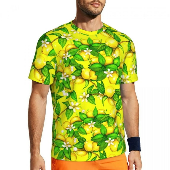Fresh Fruit T Shirt Male Lemonade Street Style Gym T-Shirts Breathable Summer Trendy Cool