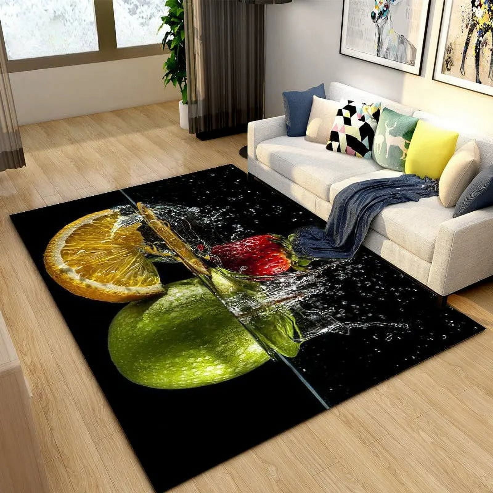 Fresh Fruits Kitchen Mat Area Rug Large Carpet Rug for Living Room ...