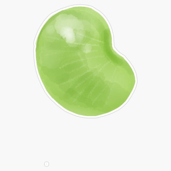 Fresh Garden Green Lima Bean Pod Sliced Legume Agriculture Organic Harvest Decal For Gym Shaker Sticker