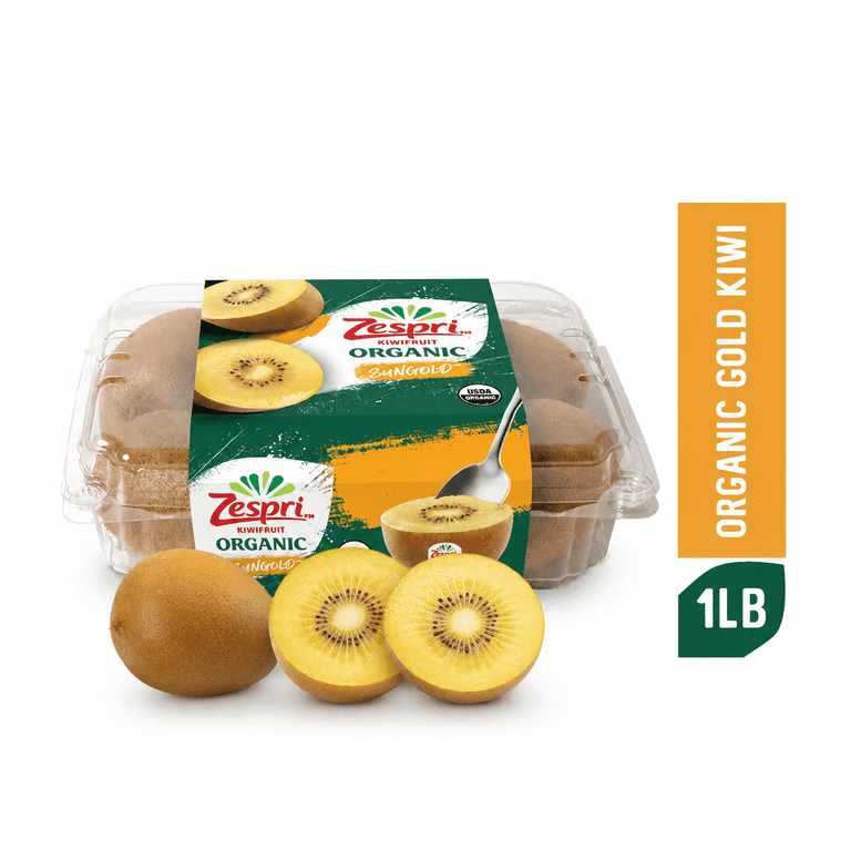 Fresh Produce, Fresh Gold Kiwi Organic, 1lb Clamshell - Walmart.com