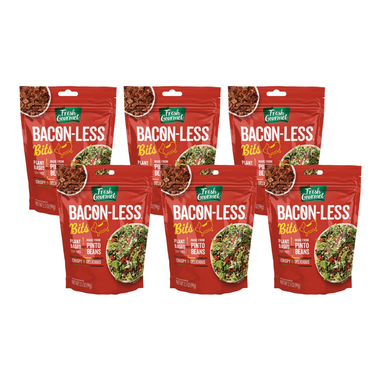 Fresh Gourmet Bacon-Less Bits, 3.5 oz (Pack of 8)