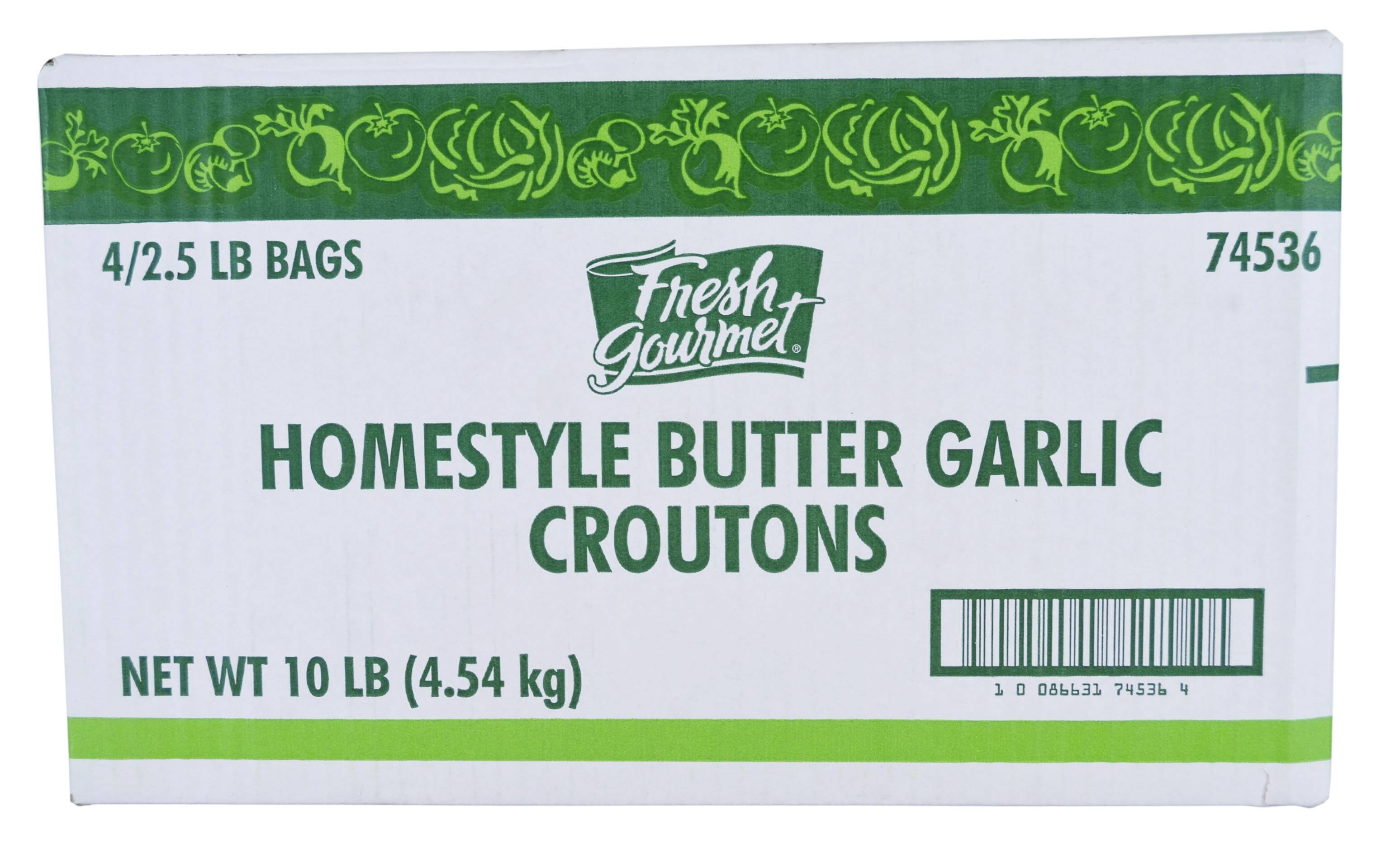 Fresh Gourmet Butter and Garlic Crouton, 2.5 Pound -- 4 per case.