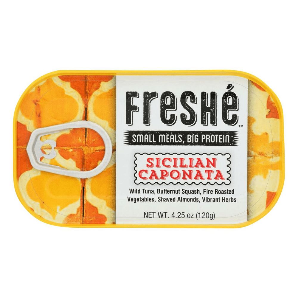 Freshé Gourmet Canned Tuna (Sicilian Caponata 10 pack of 4.25 oz. tin) Premium Sustainably Caught Canned Tuna that Makes a Perfect High Protein Backpacking Food.