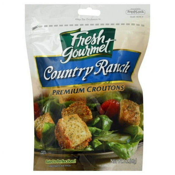 Fresh Gourmet Country Ranch Premium Croutons, 5 oz Resealable Bag