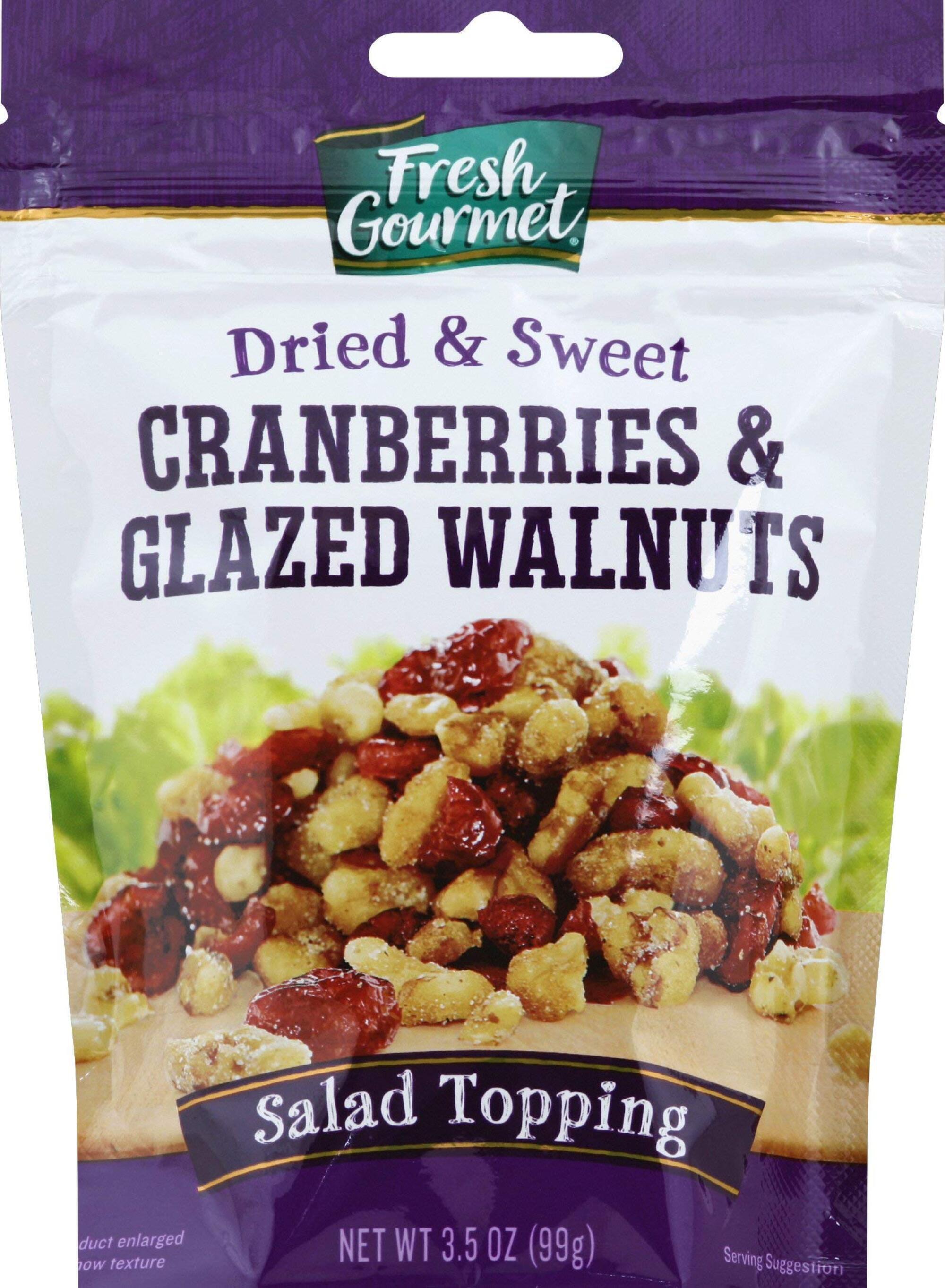 Fresh Gourmet Cranberries Glazed Walnuts (Pack of 20)
